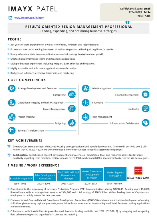 Visual CV Template | ATS Optimized | Word Format