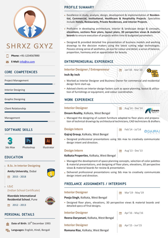 ATS Resume- Infographic CV Template- Editable | Download Now