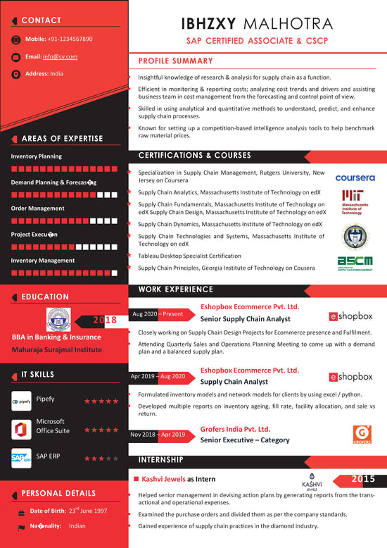 Editable ATS Optimized Resume Template | Word Format