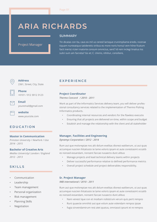 Two Page Professional ATS Resume with Cover Letter