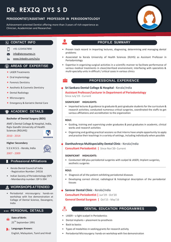 ATS Optimized Visual CV Template | Editable Word Format Resume