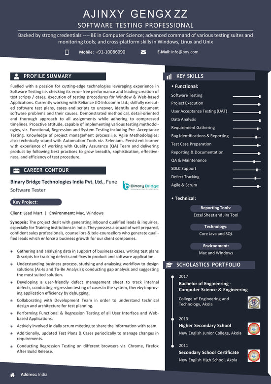 ATS Optimized Visual CV | Resume Template | Editable Word Format