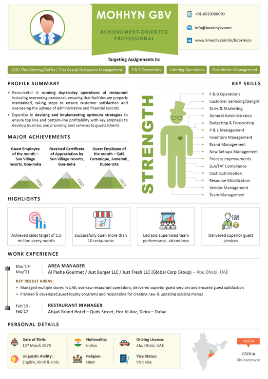 Infographic CV Template | ATS Resume | Download Now