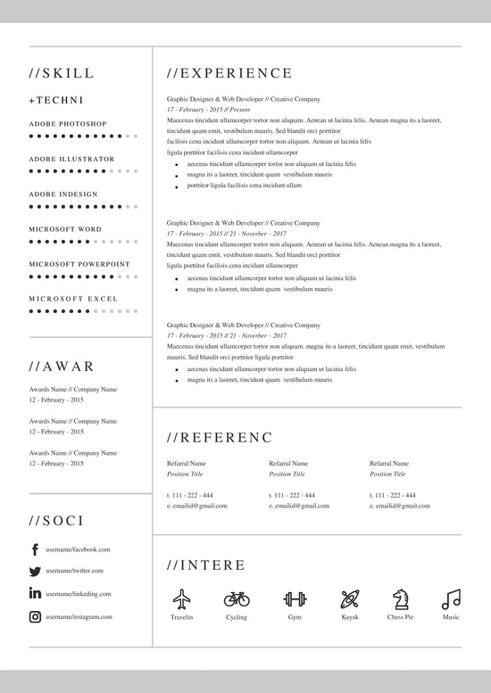 Two Page Resume Template | ATS Optimized | Download Now