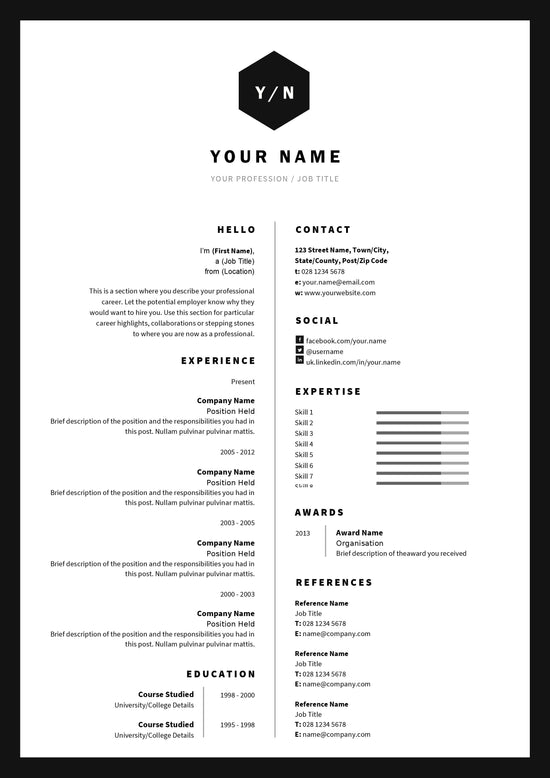 ATS Resume | Professional Resume Template Editable | Download Now