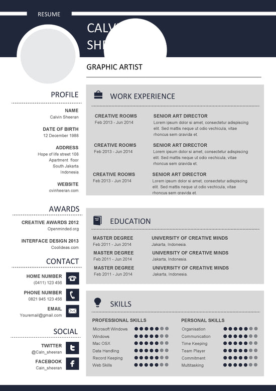 Blue- ATS Resume | Download Now | Resume Template